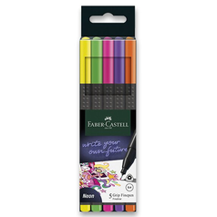 Fine liner Faber Castell Grip NEON  0,4mm/5 barev