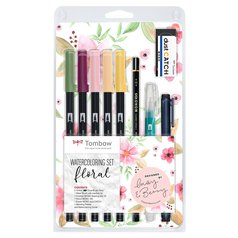 Popisovače TOMBOW Watercoloring set sada Floral