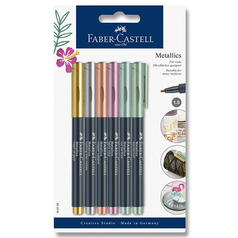 Popisovač Faber Castell METALLICS 6 barev hrot 1,5mm
