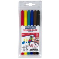 Popisovače whiteboardové 2507/6 barev vhodné i pro stíratelné tabulky školní