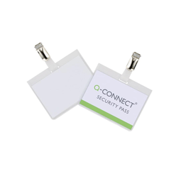 jmenovka Q-Connect s  klipem 60x90mm 25ks uzavřená shora