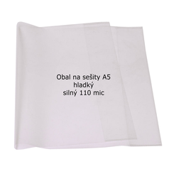 Obal na sešit školní A5 PP čirý silný 110my sada 10 ks