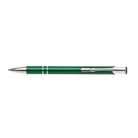 Kuličkové pero ORIN se stříbrnými doplňky zelená