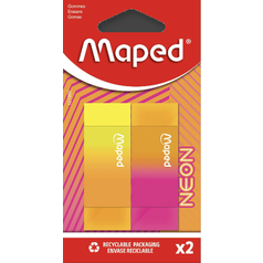 pryž Maped NEON sada 2 ks blistr