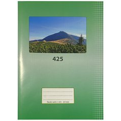 Sešit bezdřevý A4 20 ls čtverečkovaný 425