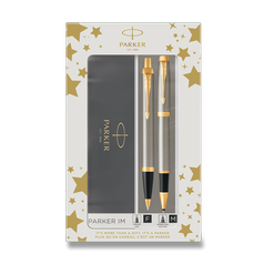 Parker IM Brushed Metal GT - sada roller a kuličkové pero