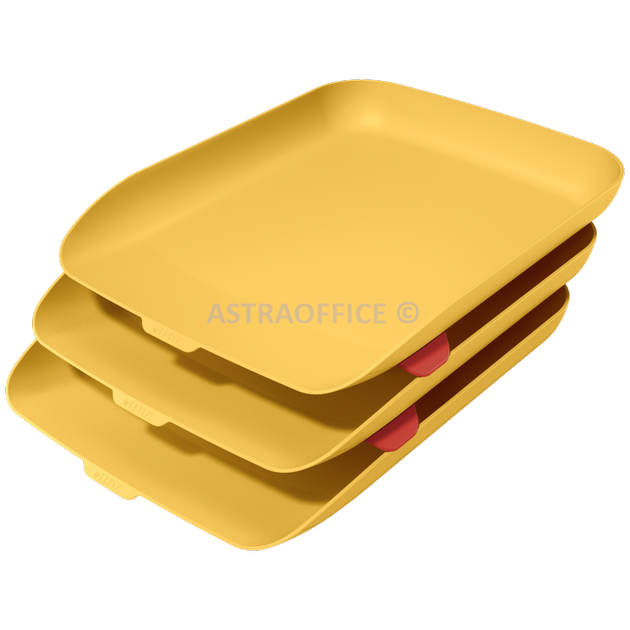 Odkladač na dokumenty Leitz Cosy, balení po 3ks, teplá žlutá