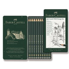 sada grafitových tužek Faber Castell 9000 Design set plechová krabička