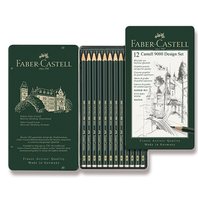 sada grafitových tužek Faber Castell 9000 Design set plechová krabička