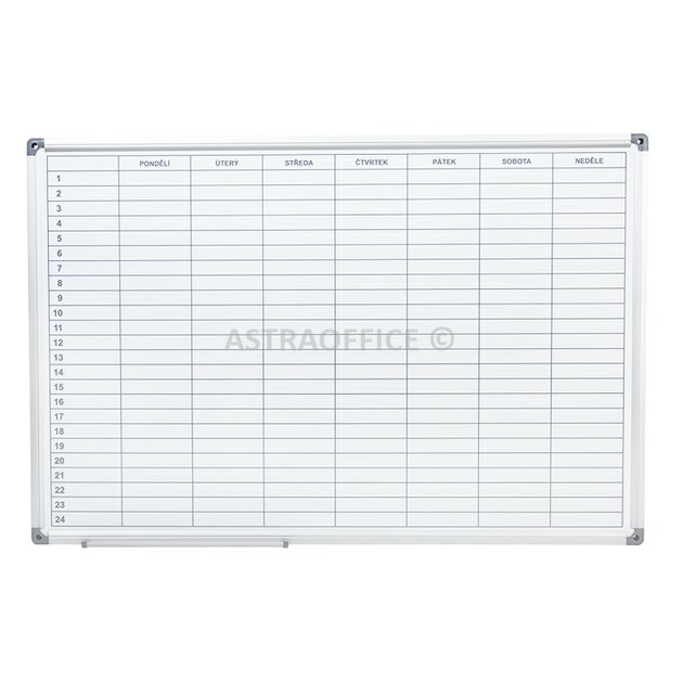 Týdenní plánovací tabule ARTA 90x60 cm
