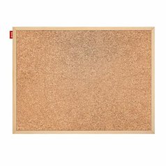 Korková nástěnka Memobe, 100 x 50 cm, dřevěný rám