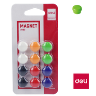 Magnet barevný DELI průměr 15 mm 12 ks E7823