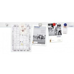 Magnetoplan lišta s 6-ti magnety, samolepící 1 m bílá