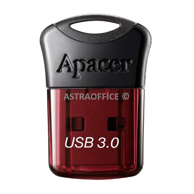 Apacer USB flash disk, USB 3.0, 32GB, AH157, červený, AP32GAH157R-1, USB A, s krytkou