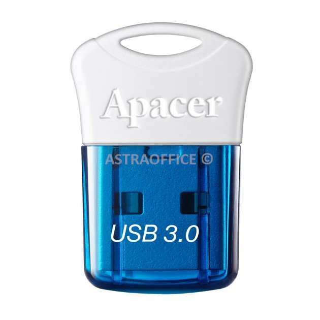 Apacer USB flash disk, USB 3.0, 32GB, AH157, modrý, AP32GAH157U-1, USB A, s krytkou