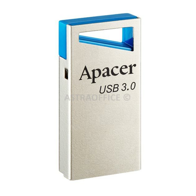 Apacer USB flash disk, USB 3.0, 64GB, AH155, stříbrný, AP64GAH155U-1, USB A, s poutkem