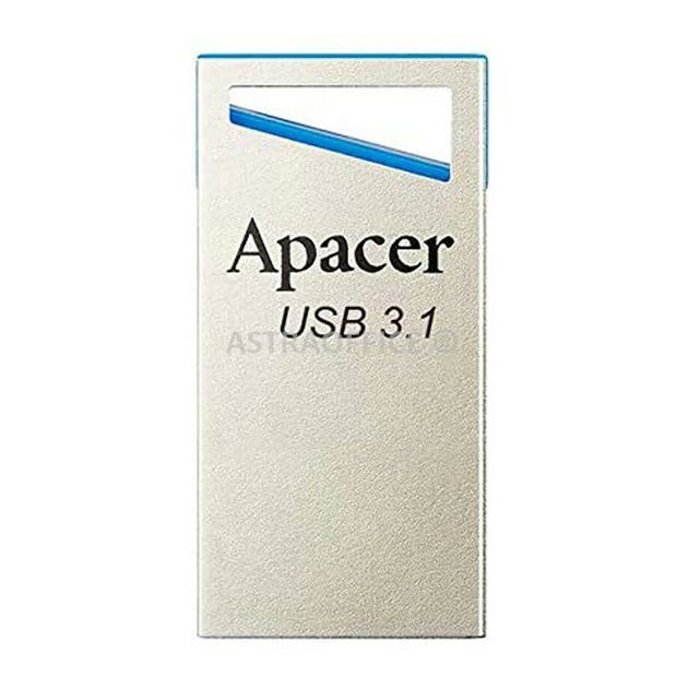 Apacer USB flash disk, USB 3.0, 128GB, AH155, stříbrný, AP128GAH155U-1, USB A, s poutkem