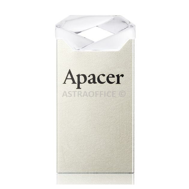 Apacer USB flash disk, USB 2.0, 64GB, AH111, stříbrný, AP64GAH111CR-1, USB A, s poutkem