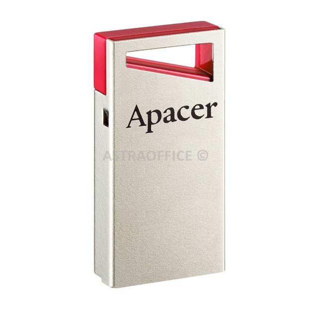 Apacer USB flash disk, USB 2.0, 64GB, AH112, stříbrný, AP64GAH112R-1, USB A, s poutkem