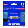 Goodram USB flash disk, USB 3.0, 32GB, ODA3, stříbrný, ODA3-0320S0R11, USB A / USB C, s otočnou krytkou