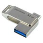 Goodram USB flash disk, USB 3.0, 32GB, ODA3, stříbrný, ODA3-0320S0R11, USB A / USB C, s otočnou krytkou