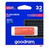 Goodram USB flash disk, USB 3.0, 32GB, UME3, oranžový, UME3-0320O0R11, USB A, s krytkou