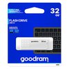 Goodram USB flash disk, USB 2.0, 32GB, UME2, bílý, UME2-0320W0R11, USB A, s krytkou