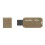 Goodram USB flash disk, USB 3.0, 32GB, UME3 ECO FRIENDLY, hnědý, UME3-0320EFR11, USB A, s krytkou