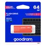 Goodram USB flash disk, USB 3.0, 64GB, UME3, oranžový, UME3-0640O0R11, USB A, s krytkou