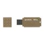 Goodram USB flash disk, USB 3.0, 64GB, UME3 ECO FRIENDLY, hnědý, UME3-0640EFR11, USB A, s krytkou