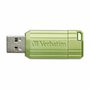 Verbatim USB flash disk, USB 2.0, 128GB, Store,N,Go PinStripe, zelený, 49462, pro archivaci dat