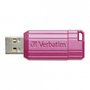 Verbatim USB flash disk, USB 2.0, 128GB, Store,N,Go PinStripe, růžový, 49460, pro archivaci dat