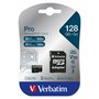 Verbatim paměťová karta Pro MicroSD, 128GB, micro SDXC, 47044, UHS 3 (U3), s adaptérem