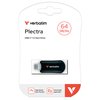 Verbatim USB flash disk, USB C, 64GB, Plectra, černý, 30224, USB C