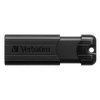 Verbatim USB flash disk, USB 3.0, 32GB, PinStripe, Store N Go, černý, 49317, USB A, s výsuvným konektorem