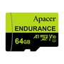 Apacer paměťová karta Endurance, 64GB, micro SDXC, AP64GEDM0D05-R, UHS-I U3 (Class 10), V30, A1