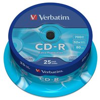 CD-R Verbatim DataLife Extra Protection 700 MB cake box 52x  25-pack