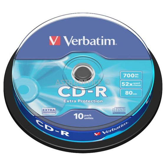 CD-R Verbatim DataLife Extra Protection 700 MB cake box 52x 10-pack