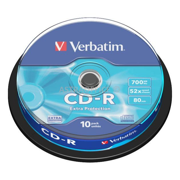 CD-R Verbatim DataLife Extra Protection 700 MB cake box 52x 10-pack
