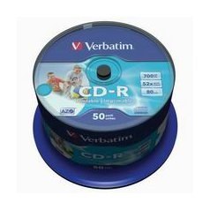 CD-R Verbatim DataLife PLUS 700 MB cake box 52x 50-pack Wide Printable