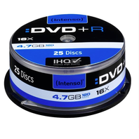 DVD+R Intenso 16x4,7GB, 12cm  /25 pack bez možnosti potisku