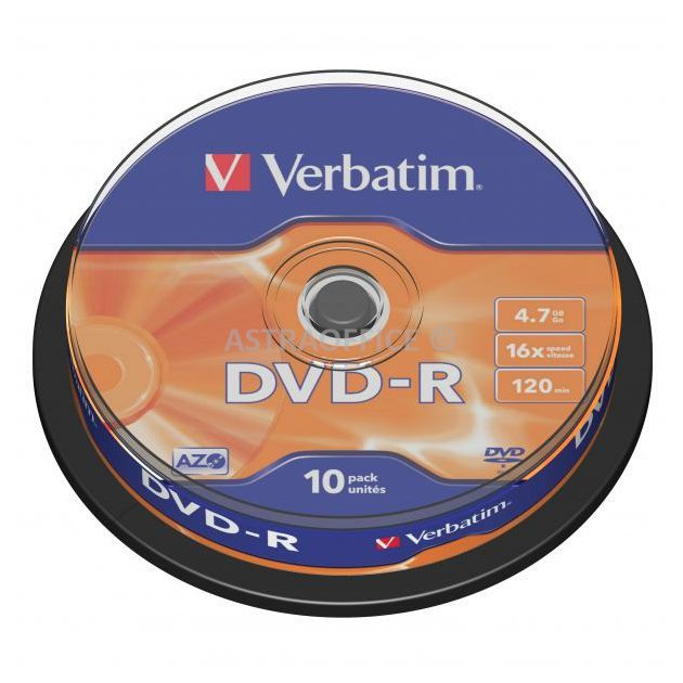Verbatim DVD-R, Matt Silver, 43523, 4.7GB, 16x, spindle, 10-pack, bez možnosti potisku, 12cm, pro archivaci dat