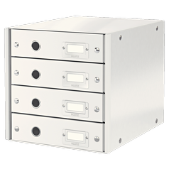 Zásuvkový box Leitz Click & Store se 4 zásuvkami - bílý