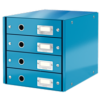 Zásuvkový box Leitz Click & Store se 4 zásuvkami - modrý