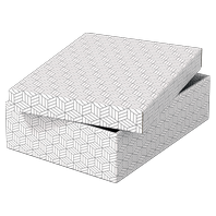 Esselte Home úložný box střední - nízký, White, sada 3 ks