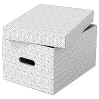 Esselte Home úložný box střední, White, sada 3 ks