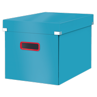 Čtvercová krabice Leitz Click and Store COSY, velikost L (A4), klidná modrá
