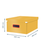 Univerzální krabice Leitz Click and Store COSY, velikost L (A3), teplá žlutá