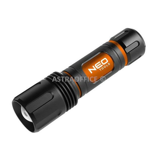 LED svítící baterka, 6xAA, hliník, černá, funkce zoom, 3 druhy svícení,IPX4