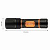LED svítící baterka, 6xAA, hliník, černá, funkce zoom, 3 druhy svícení,IPX4